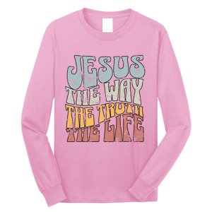 Jesus The Way Gospel Of John 14 6 Faith Long Sleeve Shirt