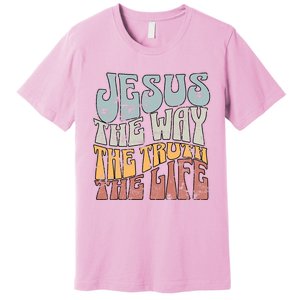 Jesus The Way Gospel Of John 14 6 Faith Premium T-Shirt