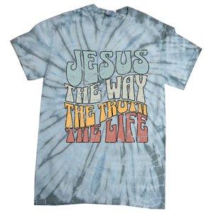 Jesus The Way Gospel Of John 14 6 Faith Tie-Dye T-Shirt