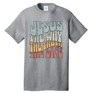 Jesus The Way Gospel Of John 14 6 Faith Tall T-Shirt