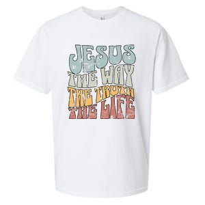 Jesus The Way Gospel Of John 14 6 Faith Sueded Cloud Jersey T-Shirt