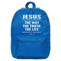 Jesus The Way The Truth The Life John 14:6 Bible Verse Gift 16 in Basic Backpack