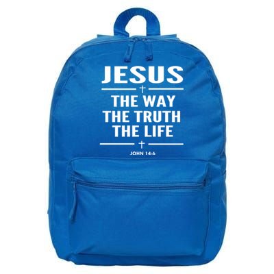 Jesus The Way The Truth The Life John 14:6 Bible Verse Gift 16 in Basic Backpack