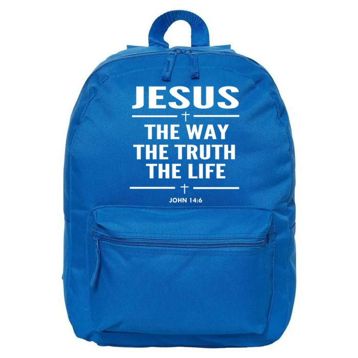 Jesus The Way The Truth The Life John 14:6 Bible Verse Gift 16 in Basic Backpack