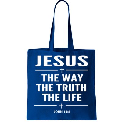 Jesus The Way The Truth The Life John 14:6 Bible Verse Gift Tote Bag