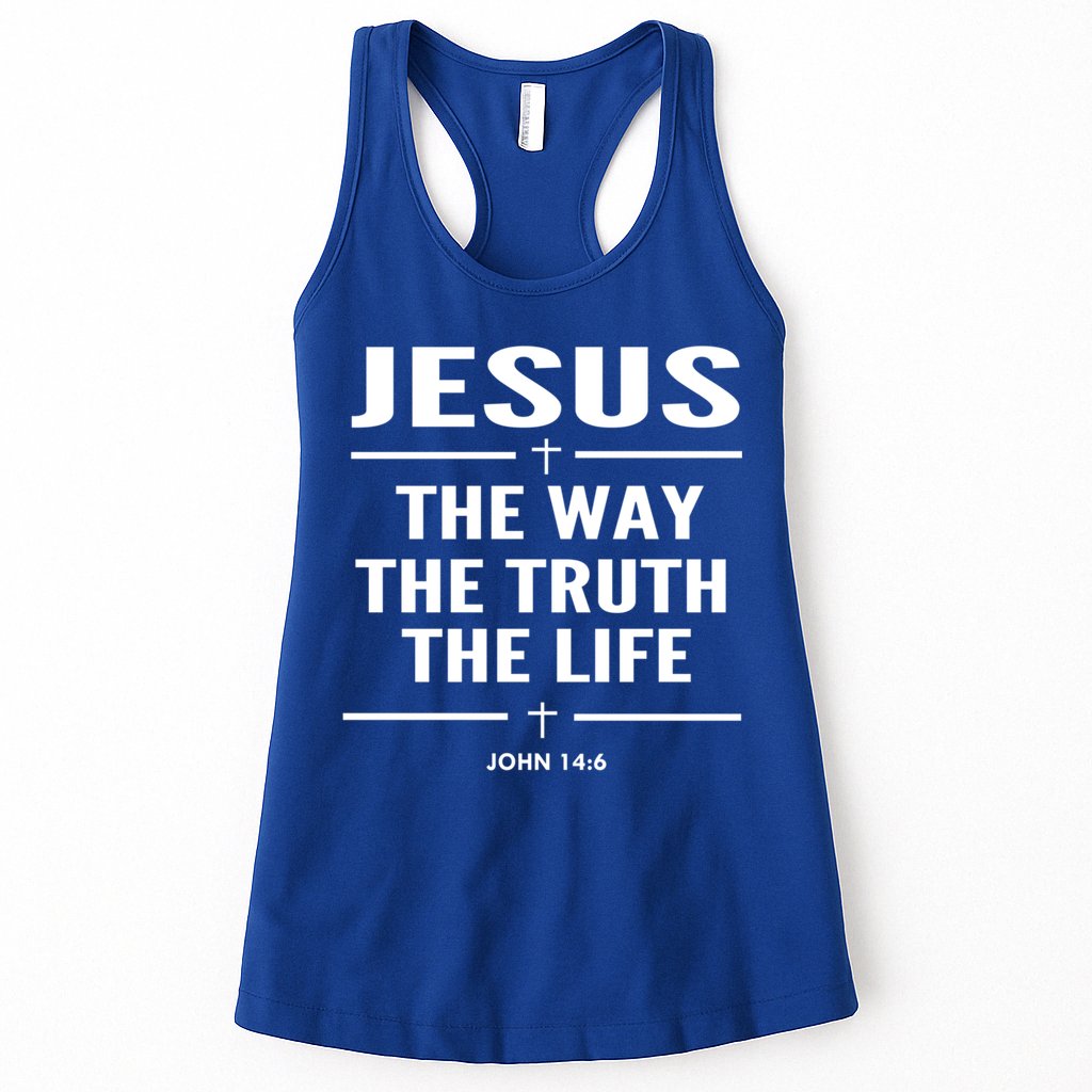 Jesus The Way The Truth The Life John 14:6 Bible Verse Gift Womens Tank Top