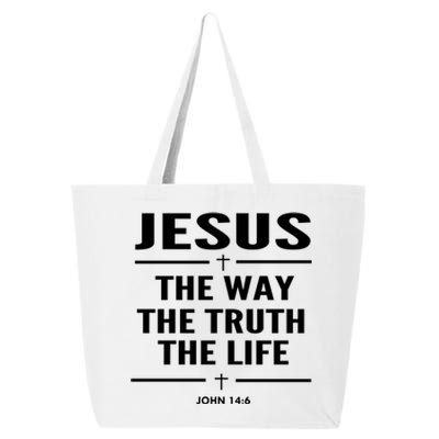 Jesus The Way The Truth The Life John 14:6 Bible Verse Gift 25L Jumbo Tote