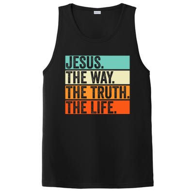 Jesus The Way Truth Life Bible Verse Christian Worship PosiCharge Competitor Tank