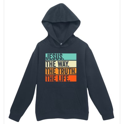 Jesus The Way Truth Life Bible Verse Christian Worship Urban Pullover Hoodie