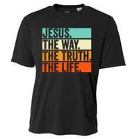 Jesus The Way Truth Life Bible Verse Christian Worship Cooling Performance Crew T-Shirt