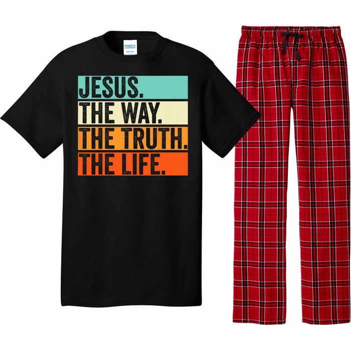 Jesus The Way Truth Life Bible Verse Christian Worship Pajama Set