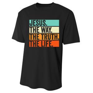 Jesus The Way Truth Life Bible Verse Christian Worship Performance Sprint T-Shirt