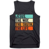 Jesus The Way Truth Life Bible Verse Christian Worship Tank Top