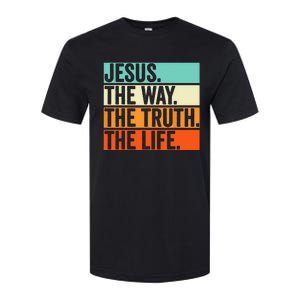 Jesus The Way Truth Life Bible Verse Christian Worship Softstyle CVC T-Shirt