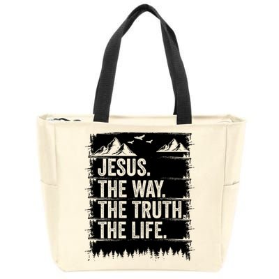Jesus The Way Truth Life Bible Verse Christian Worship Zip Tote Bag