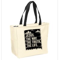Jesus The Way Truth Life Bible Verse Christian Worship Zip Tote Bag