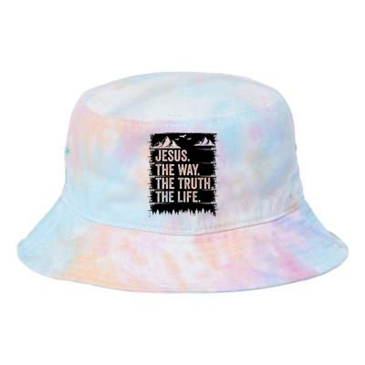 Jesus The Way Truth Life Bible Verse Christian Worship Tie Dye Newport Bucket Hat