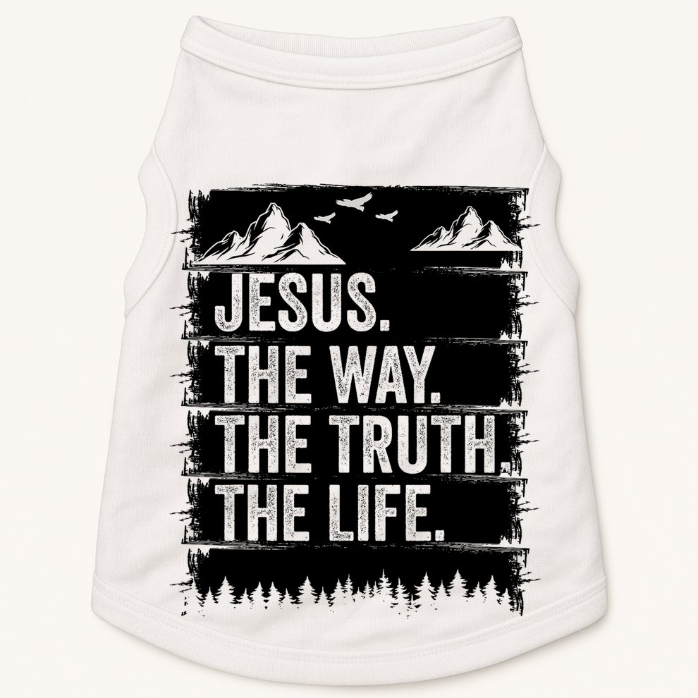 Jesus The Way Truth Life Bible Verse Christian Worship Doggie Tank
