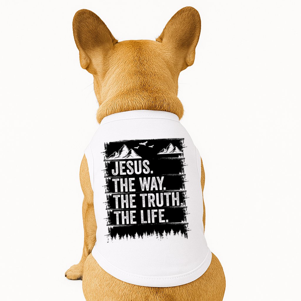 Jesus The Way Truth Life Bible Verse Christian Worship Doggie Tank