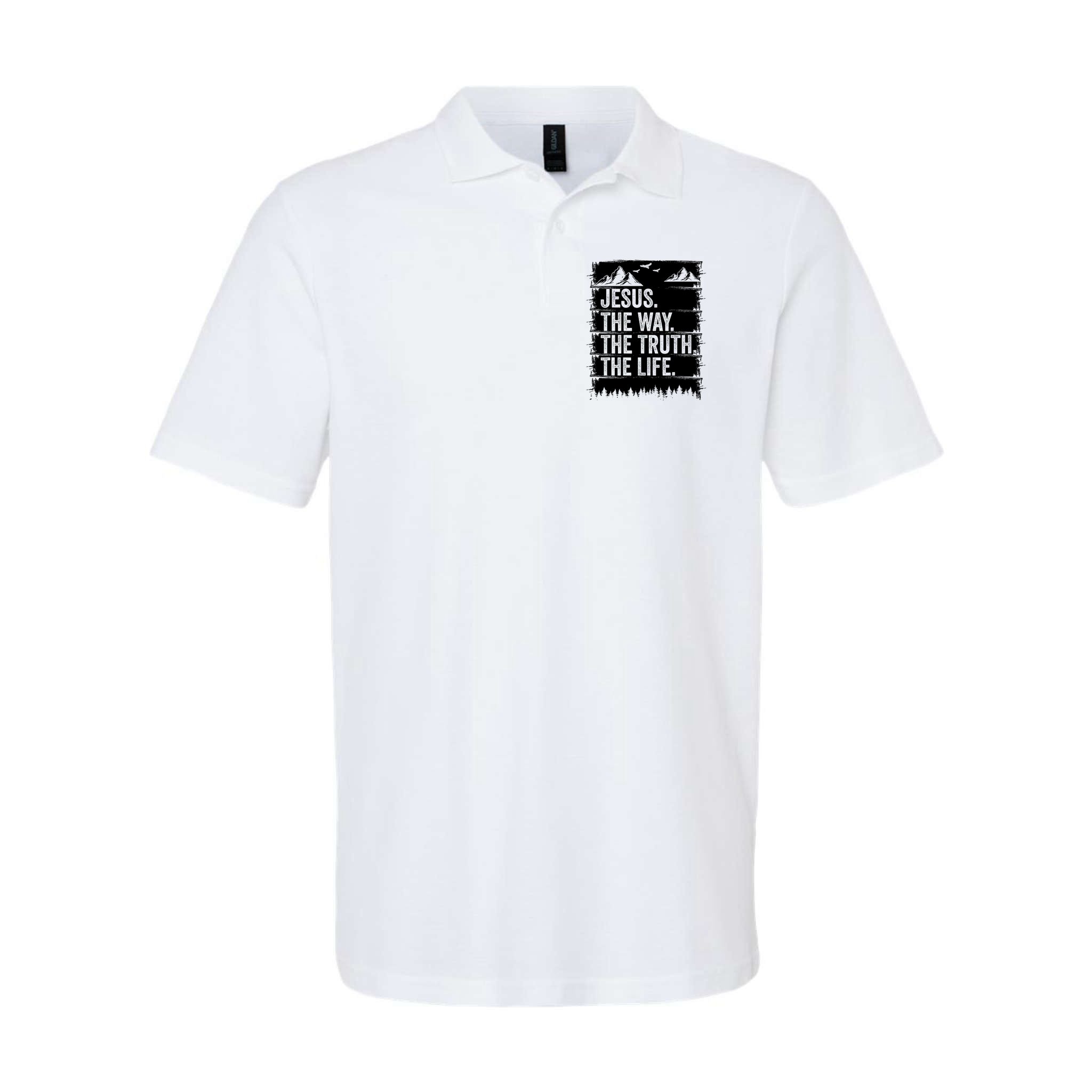 Jesus The Way Truth Life Bible Verse Christian Worship Polo