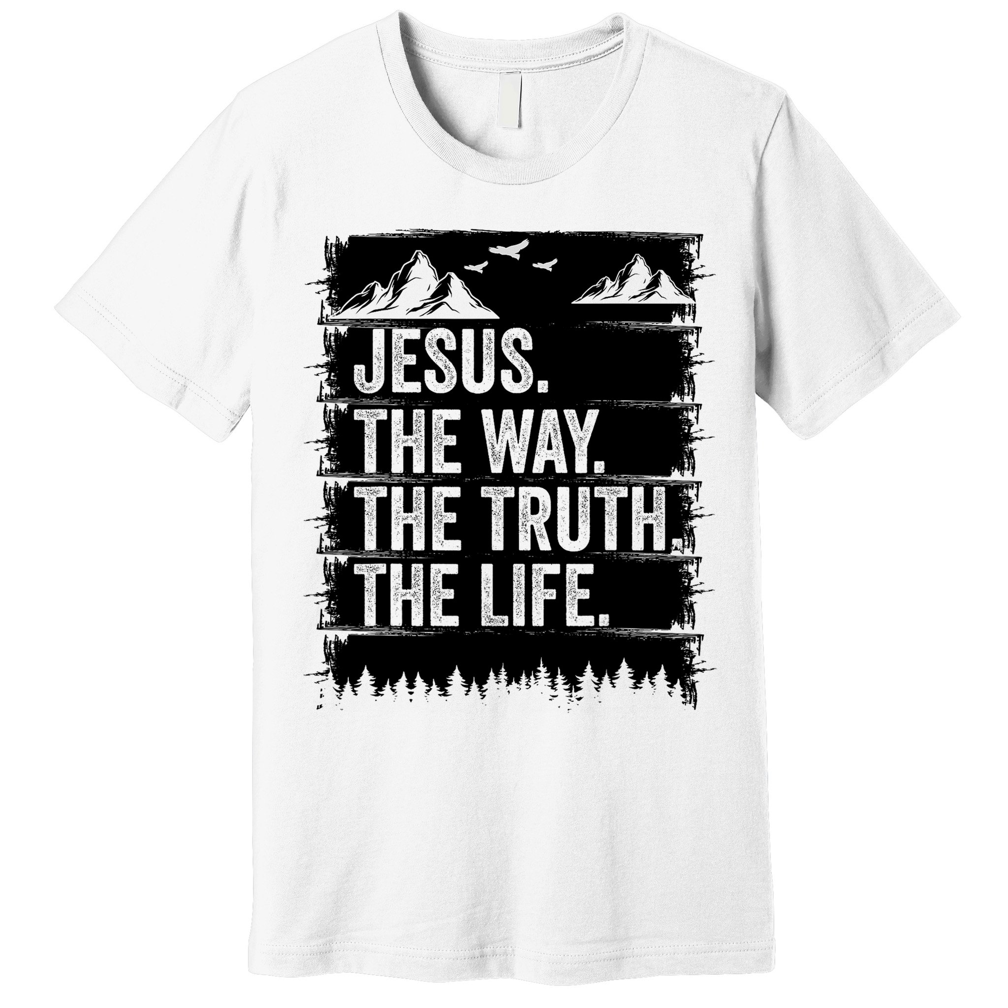 Jesus The Way Truth Life Bible Verse Christian Worship Premium T-Shirt