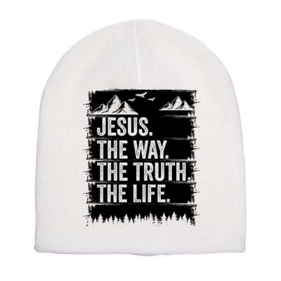 Jesus The Way Truth Life Bible Verse Christian Worship Short Acrylic Beanie