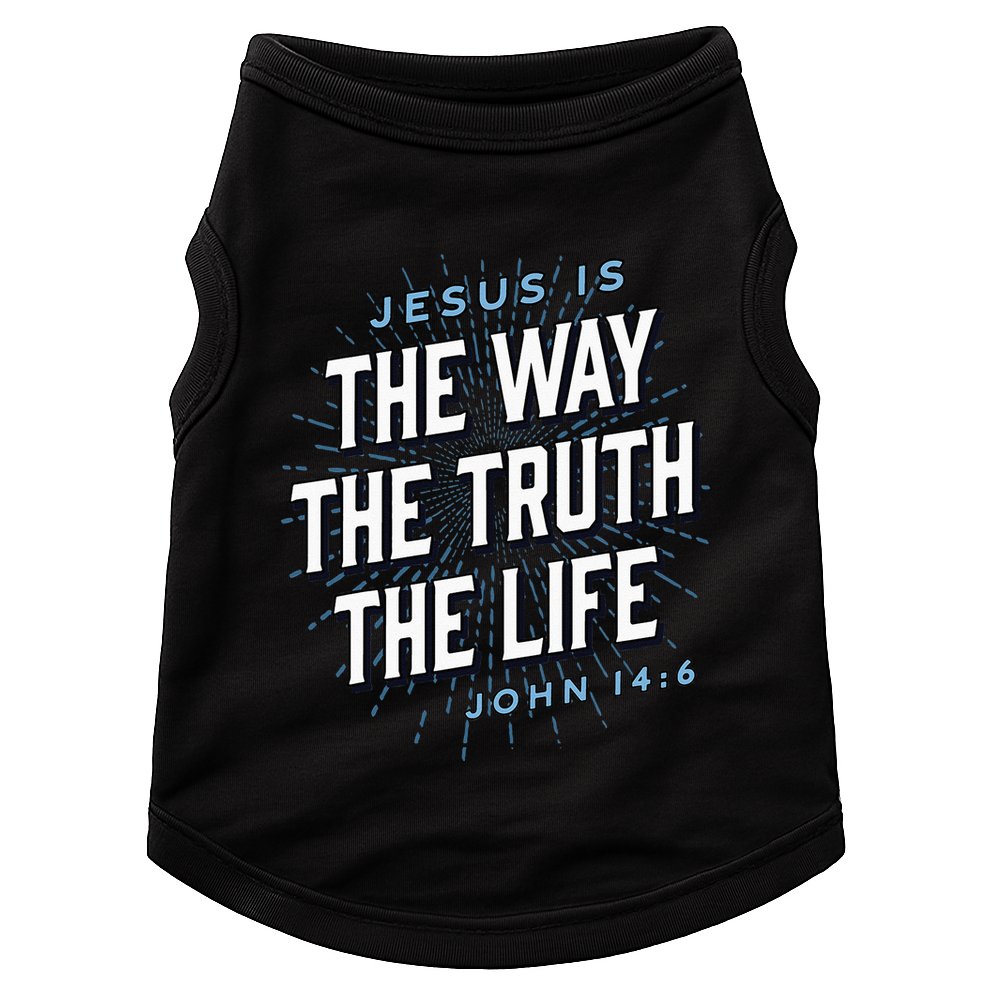 Jesus The Way Truth Life Christian John 146 Bible Verse Doggie Tank