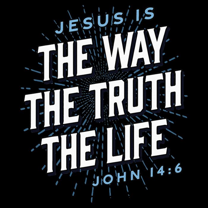 Jesus The Way Truth Life Christian John 146 Bible Verse Cooling Performance Crew T-Shirt