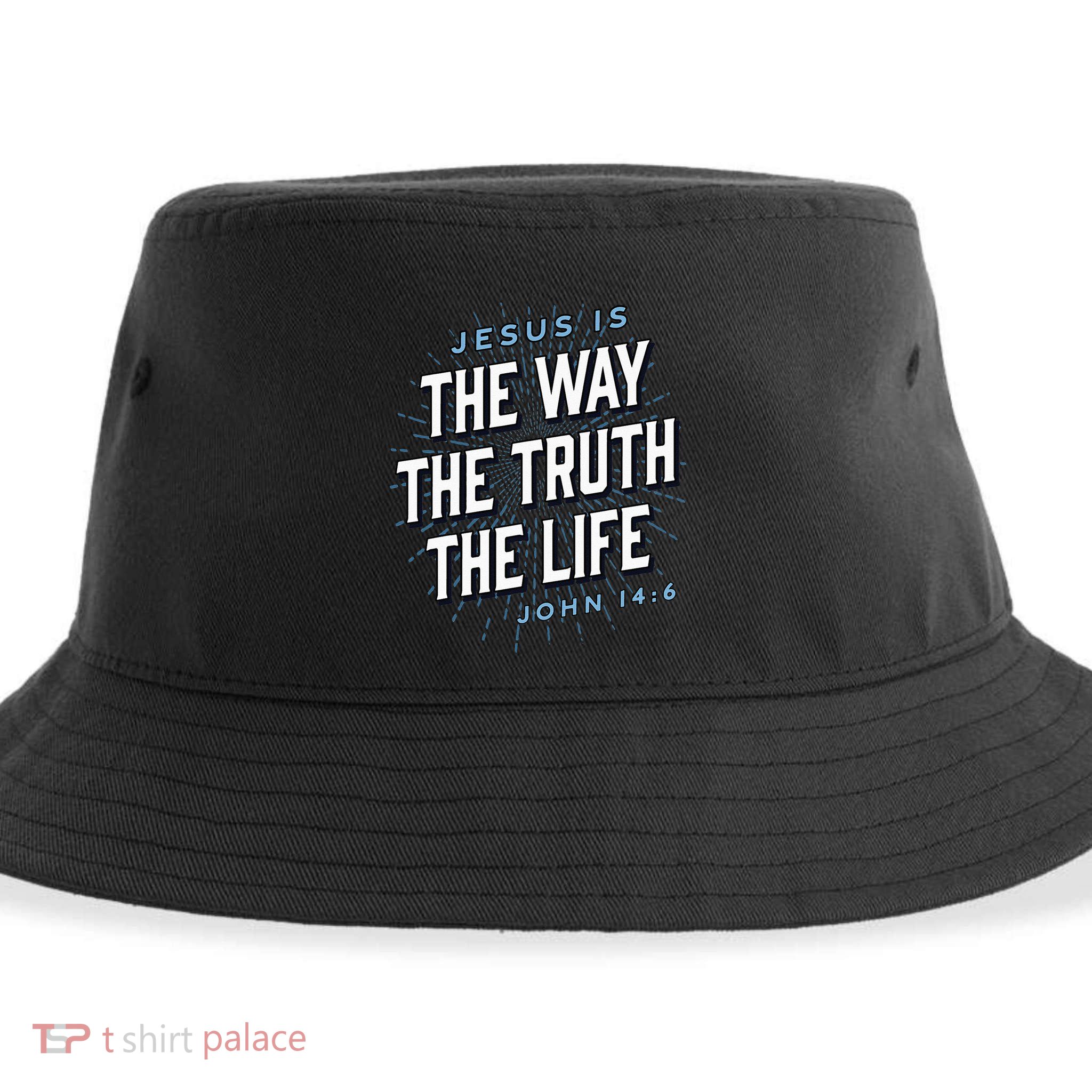 Jesus The Way Truth Life Christian John 146 Bible Verse Sustainable Bucket Hat
