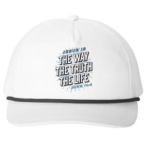 Jesus The Way Truth Life Christian John 146 Bible Verse Snapback Five-Panel Rope Hat