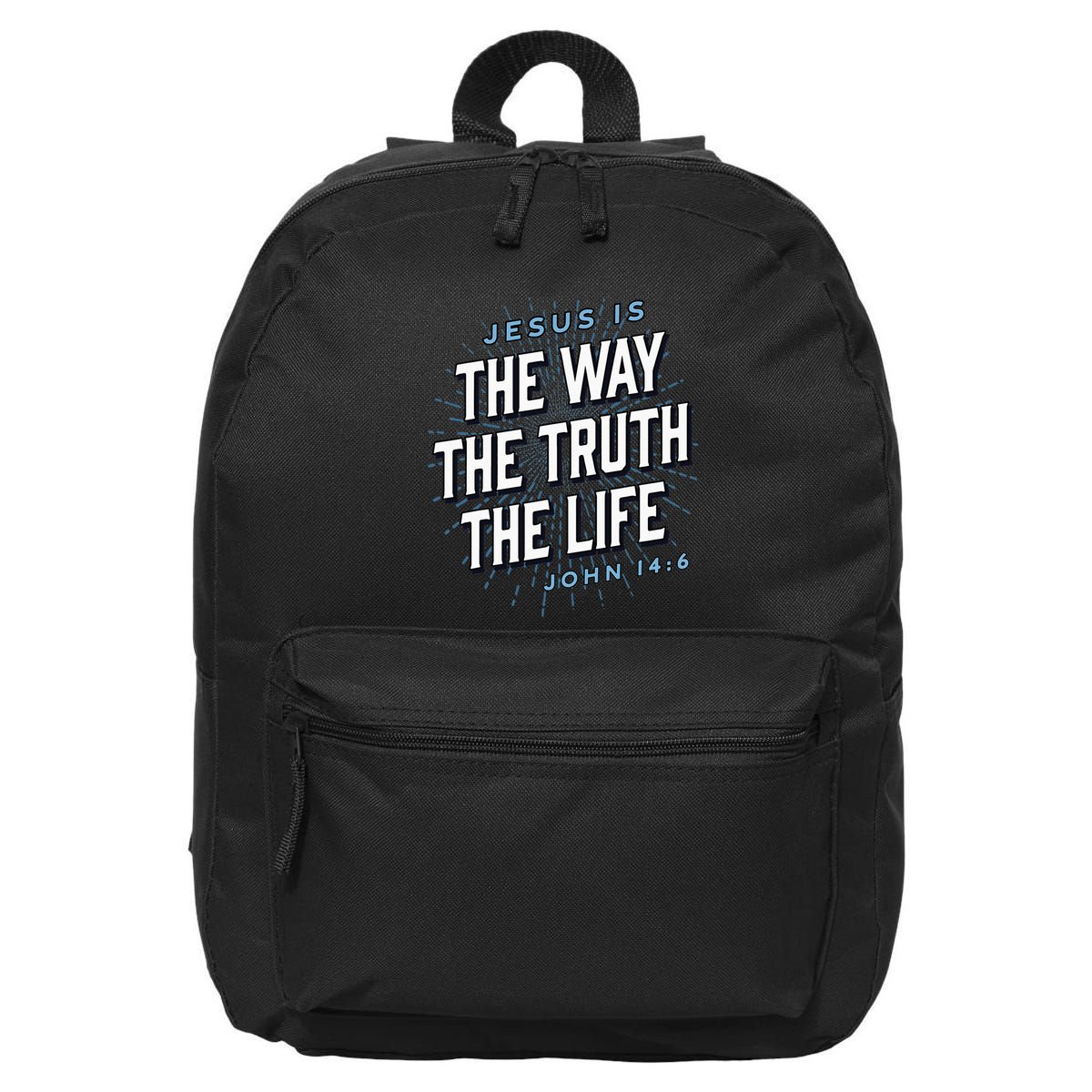 Jesus The Way Truth Life Christian John 146 Bible Verse 16 in Basic Backpack