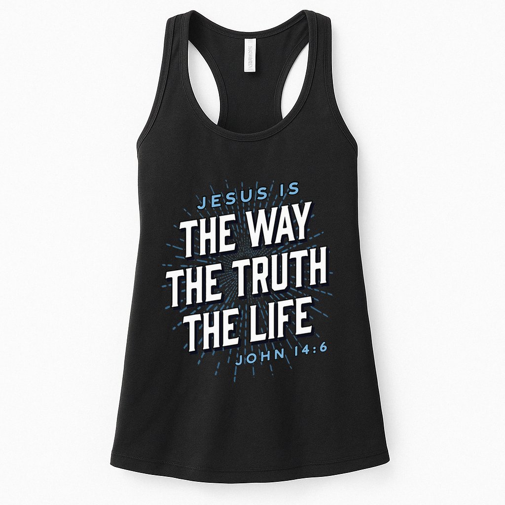 Jesus The Way Truth Life Christian John 146 Bible Verse Womens Tank Top