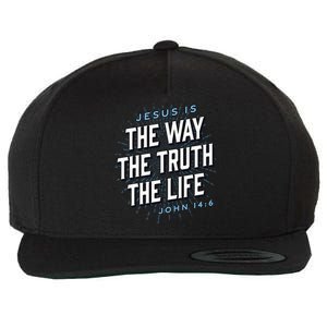 Jesus The Way Truth Life Christian John 146 Bible Verse Wool Snapback Cap