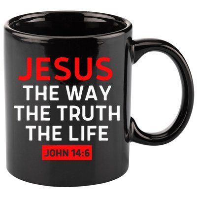 Jesus The Way Truth Life John 146 Christian Bible Verse 11oz C Handle Ceramic Mug