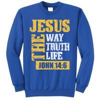 Jesus The Way Truth Life John 14:6 Christian Bible Verse Great Gift Sweatshirt