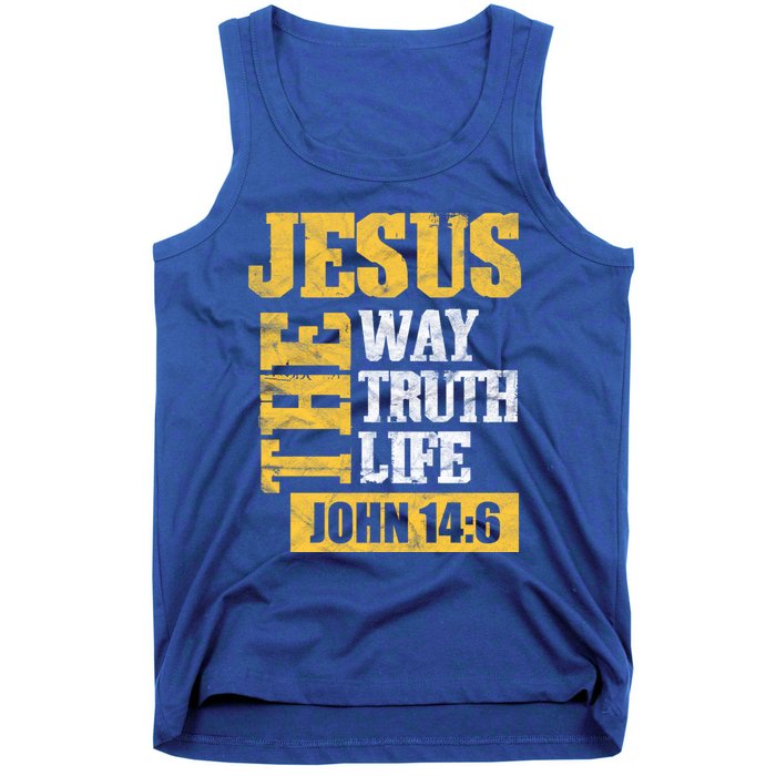 Jesus The Way Truth Life John 14:6 Christian Bible Verse Great Gift Tank Top