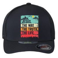 Jesus The Way Truth Life Christian Worship Flexfit Unipanel Trucker Cap