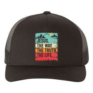 Jesus The Way Truth Life Christian Worship Yupoong Adult 5-Panel Trucker Hat