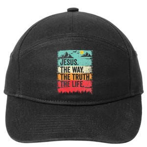 Jesus The Way Truth Life Christian Worship 7-Panel Snapback Hat