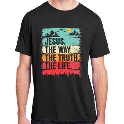 Jesus The Way Truth Life Christian Worship Adult ChromaSoft Performance T-Shirt