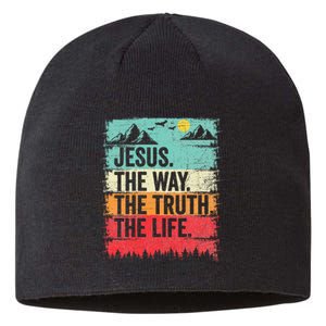 Jesus The Way Truth Life Christian Worship Sustainable Beanie