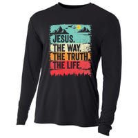 Jesus The Way Truth Life Christian Worship Cooling Performance Long Sleeve Crew