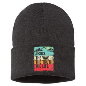 Jesus The Way Truth Life Christian Worship Sustainable Knit Beanie