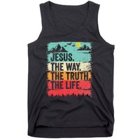 Jesus The Way Truth Life Christian Worship Tank Top