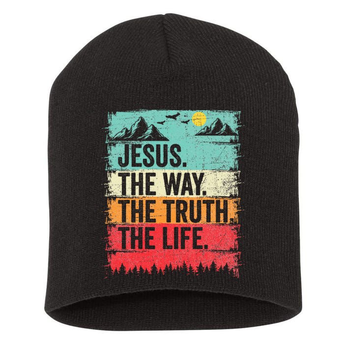 Jesus The Way Truth Life Christian Worship Short Acrylic Beanie