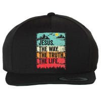 Jesus The Way Truth Life Christian Worship Wool Snapback Cap