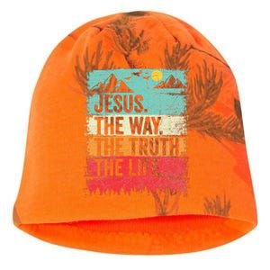 Jesus The Way Truth Life Christian Worship Kati - Camo Knit Beanie