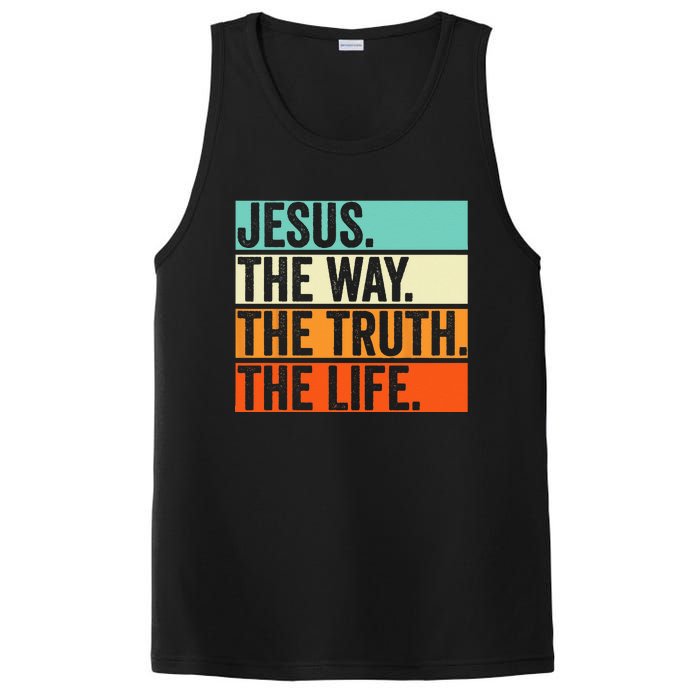 Jesus The Way Truth Life Bible Verse Christian Worship PosiCharge Competitor Tank