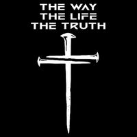 Jesus The Way Truth Life Christian Three Nails Cross Cooling Performance Crew T-Shirt