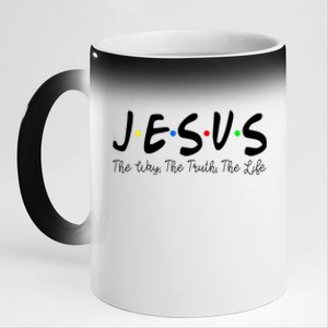 Jesus The Way The Truth The Life Christianity 11oz Black Color Changing Mug